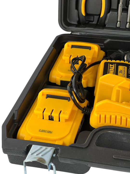 Taladro Percutor Dewalt Inalámbrico 24V – Set Completo con Baterías y Accesorios