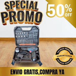 Taladro Atornillador Percutor Bosch 12V Inalámbrico, 2 Baterías, Potente y Compacto