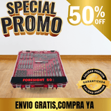 Set Foresight Completo de Brocas y Puntas para Taladro – 50 Piezas Multiusos | Perfora Madera, Metal y Concreto con Precisión Profesional