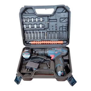 Taladro Atornillador Percutor Bosch 12V Inalámbrico, 2 Baterías, Potente y Compacto