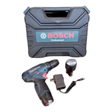Taladro Atornillador Percutor Bosch 12V Inalámbrico, 2 Baterías, Potente y Compacto