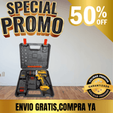 Taladro Percutor Inalámbrico Dewalt 36V | 2 Baterías y Kit Completo Profesional